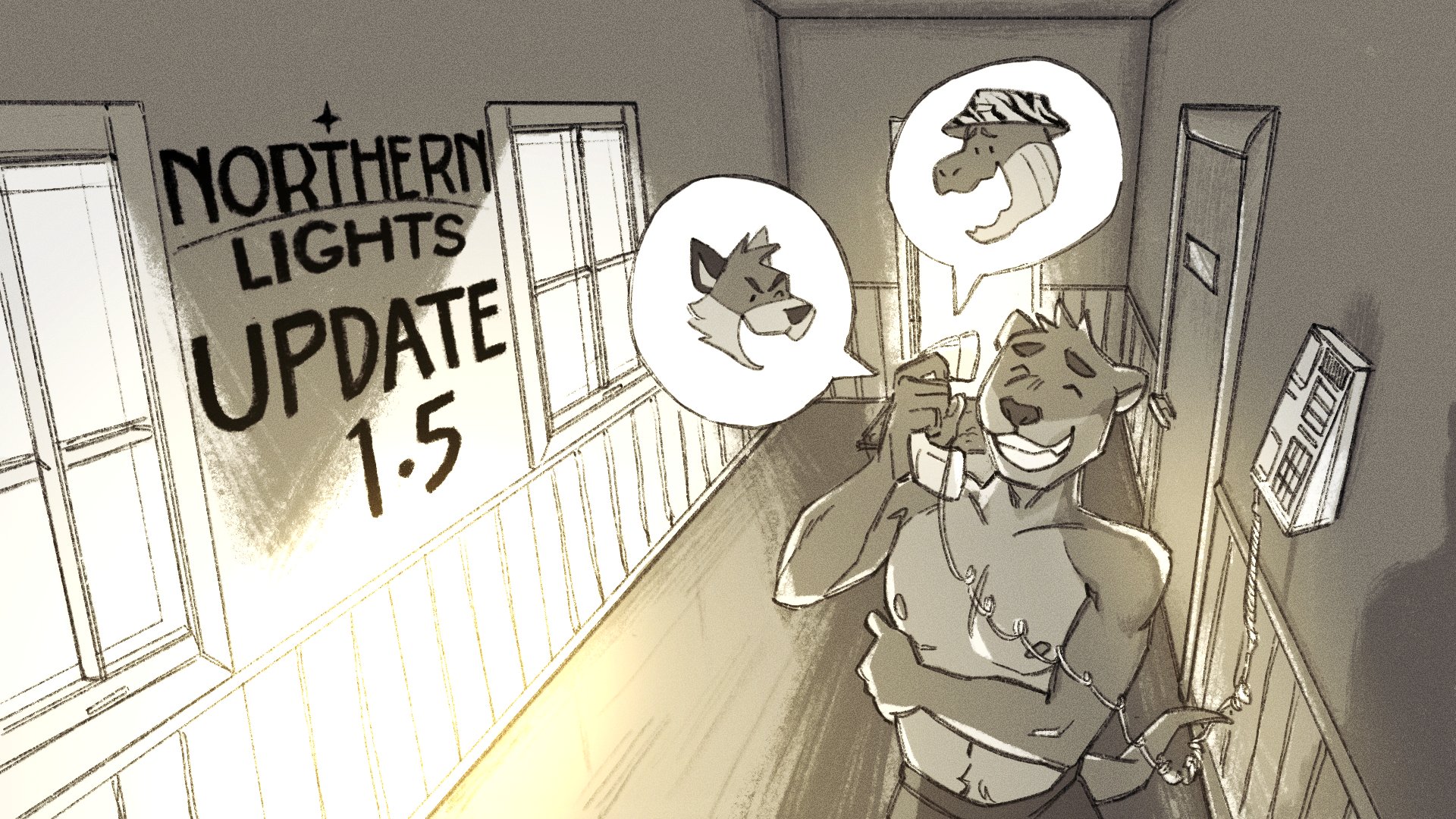 Artwork by Northern Lights a furry VN